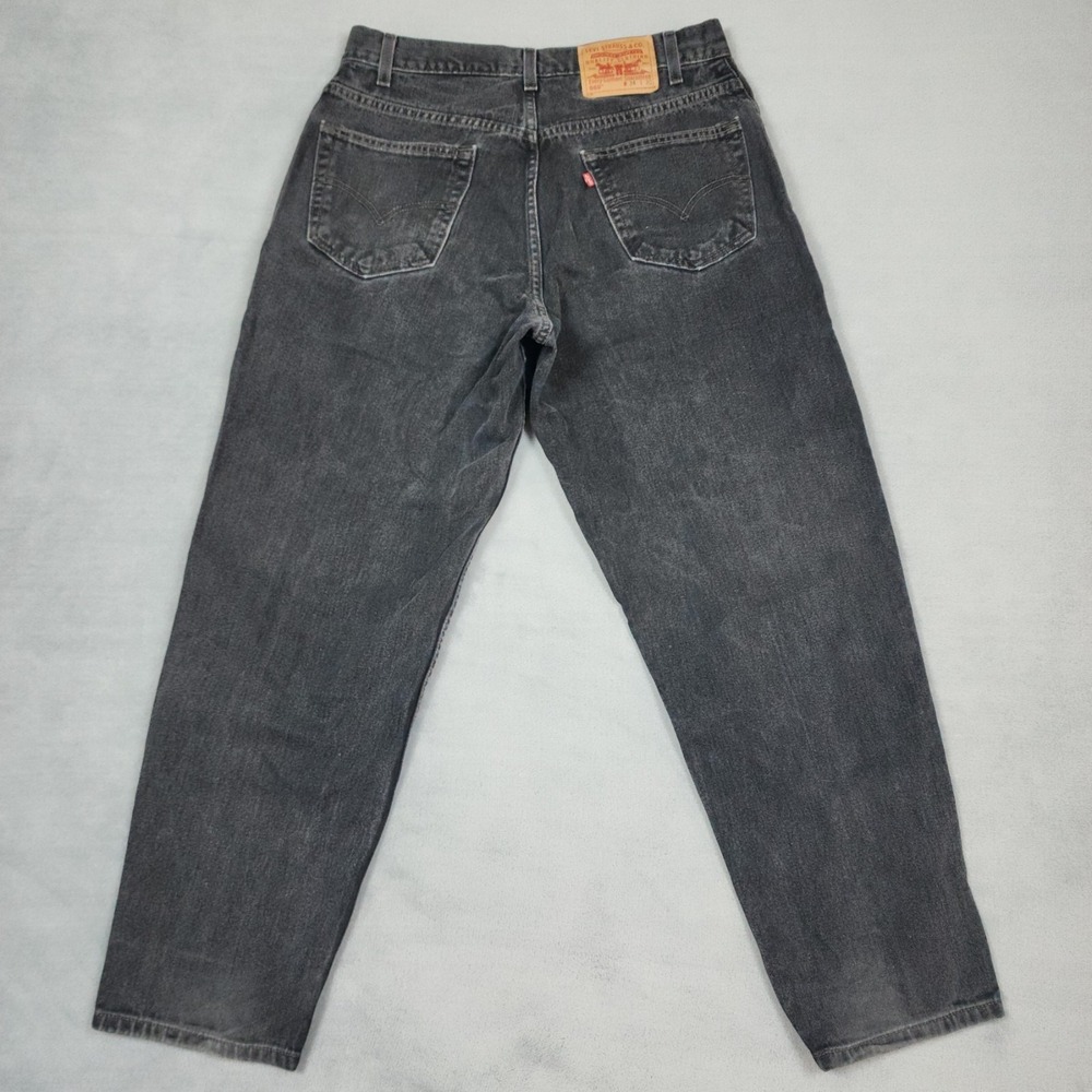 Vintage Levis 560 Loose Fit Jeans Mens Size 34x30 Black Baggy Tapered Denim Y2K - Picture 2 of 12